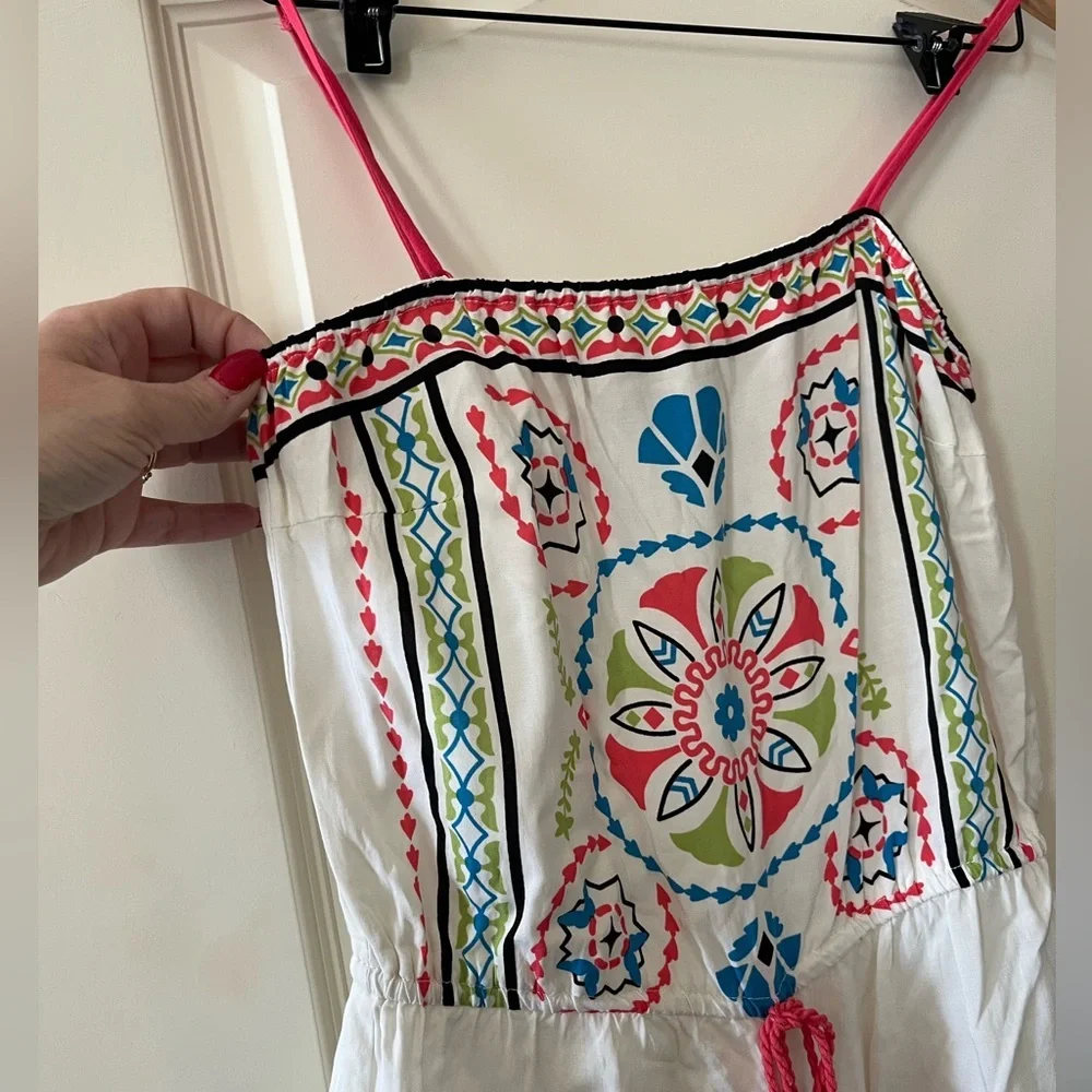 Flying Tomato White Vibrant Rayon Romper Women’s Size Medium - Picture 9 of 13